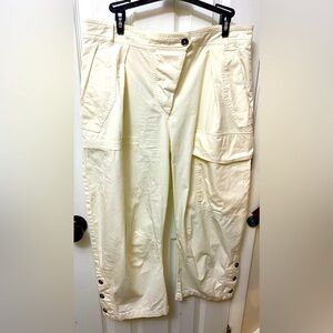 ZARA SRPLS White Cargo Pants with Button Detail, small
